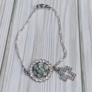 New Cross & Floral Bracelet